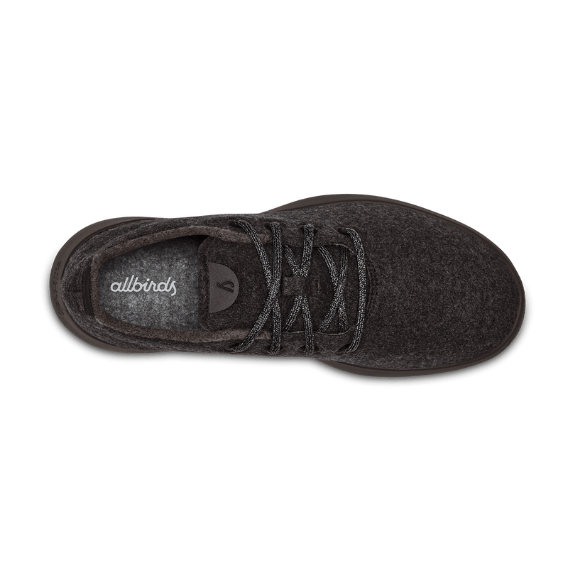 Womens Wool Runner - Natural Black (Black Sole)